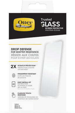 OtterBox Trusted Glass - Screenprotector voor iPhone 14/iPhone 13/iPhone 13 Pro - Gehard glas x2 krasbescherming - (2 stuks)