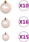 vidaXL - Kunstkerstboom - met - scharnieren - 300 - LED's - en - kerstballen - 210 - cm