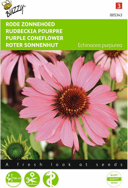 2 stuks - Buzzy - Echinacea purpurea roodbloeiend
