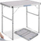 tectake® Campingtafel - Opvouwbaar - Weerbestendig - 75x55x60cm - Grijs