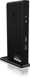 ICY BOX IB-DK2251AC - Dockingstation - 4x USB 2.0 2x USB 3.2 Gen1 1x Ethernet - Zwart