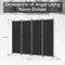 Angel Living Kamerscherm - 4-delig - 224x165 cm - Opvouwbaar - Staal & Polyester