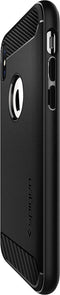 Spigen Rugged Armor bescherming hoesje iPhone XS Max - zwart case carbon fiber