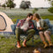TRVLMORE Comfort Bench - Campingbank - 2 Persoons - 240 kg draagvermogen - Grijs