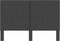vidaXL - Hoofdbord - 140x200 - cm - stof - donkergrijs
