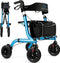 Safe Age® Rollator - Lichtgewicht opvouwbaar - Gevoerde zitting rugleuning - Blauw