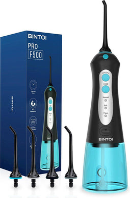 Bintoi® iSonic F500 - Waterflosser - 3 Reinigingsstanden - IPX7 Waterdicht - Wit