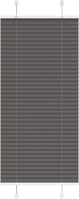 vidaXL - Plissé - rolgordijn - 60x100 - cm - stofbreedte - 59,4 - cm - polyester - zwart