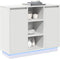 vidaXL - Dressoir - met - LED - Wit - 90x32x75 - cm - Geengineerd - Hout