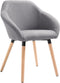 vidaXL - Eetkamerstoelen - 2 - st - stof - lichtgrijs