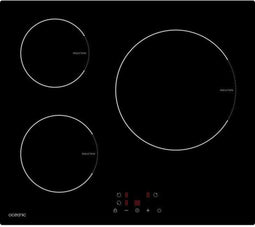 OCEANIC OCEATI3Z7 - Inductiekookplaat - 3 zones - 5500 W - L 60 x D 52 cm - Glascoating - Zwart