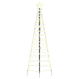 LED Kerstboom met 390 LED met grondpennen Warmwit 250 cm IJzer