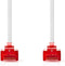 Nedis CAT6 Netwerkkabel - RJ45 Male - RJ45 Male - U/UTP - 5.00 m - Snagless - Plat - PVC - Wit - Polybag