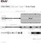 Club 3D CSV-1594 - USB Gen1 Type-C 9-in-1 hub - HDMI VGA 2x USB Gen1 Type-A RJ45 SD/Micro SD - Zilver