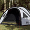vidaXL - Koepeltent - 4-persoons - waterdicht - verduisterend - stof - wit