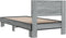 vidaXL - Bedframe - bewerkt - hout - en - metaal - grijs - sonoma - eiken - 75x190 - cm