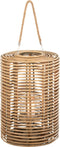 J-Line lantaarn Rond Lang - rotan - licht naturel