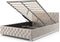 Juskys Nizza - Gestoffeerd Bed - LED Verlichting Bedlade - 180 x 200 cm - Grijs