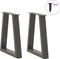 vidaXL - Eettafelpoten - 2 - st - V-vormig - 38x(42-43,3) - cm - staal - antraciet