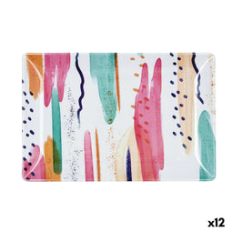 Quid Acuarela - Snackdienblad - Bioplastic - Roze 30 x 20 x 2 cm (12 Stuks)