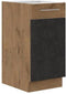 ROCK onderkast - Melamine met lancelot eiken en matera grijs decor - 1 deur - L40 x H82 cm