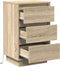 vidaXL - Nachtkastje - met - LED - in - Sonoma - Eiken - 39x34,5x65 - cm - - - Geengineerd - Hout