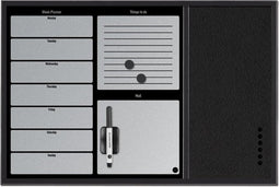 Bi-Office Bisilque Planbord - 60 x 40 cm - Weekplanner - Zwart