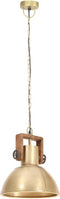 vidaXL Hanglamp industrieel rond 25 W E27 30 cm messingkleurig