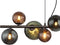Globo RIHA - hanglamp - grote eettafellamp - multicolor glas - G9 - 56142-9H