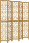 vidaXL - Kamerscherm - met - 5 - panelen - massief - paulowniahout - bruin