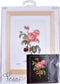 Thea Gouverneur - Borduurpakket met telpatroon - 2030.05 - Voorgesorteerde DMC Garens - Roos Redoute - Zwart Aida - 26 cm x 38 cm - DIY Kit