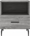 vidaXL - Nachtkastje - 40x35x47,5 - cm - bewerkt - hout - grijs - sonoma - eikenkleur