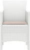 vidaXL - 4-delige - witte - poly - rieten - tuinstoelen - met - kussens