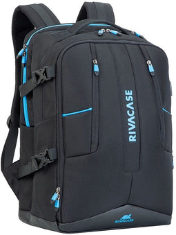 Rivacase 7860 - Notebook Rugzak - Geschikt voor 17.3 Inch - Waterafstotend - Blauw Zwart