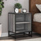 vidaXL - Nachtkastjes - 2 - st - 40x31x50 - cm - bewerkt - hout&metaal - grijs - sonoma