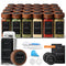 Five Stars® 24-delige Glazen Kruidenpotjes Set - Luchtdicht Acacia Deksels - Inclusief Stickers en Accessoires