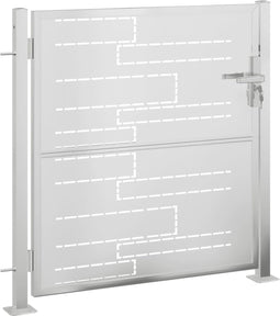 vidaXL - Poort - 100x100 - cm - roestvrij - staal