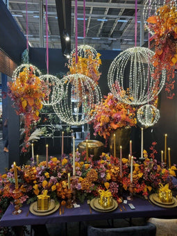 Lichtbol vouwbaar timer LED ro Moony L zwart-L40B40H43CM