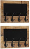 vidaXL - Wandkapstokken - 2 - st - met - 4 - haken - massief - mangohout