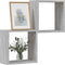 vidaXL - Wandrekken - Kubus - 2 - st - 30x15x30 - cm - grijs - sonoma