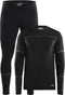Craft Baselayer Set - Thermokleding Heren - Waterafstotend Winddicht - Black/Granite