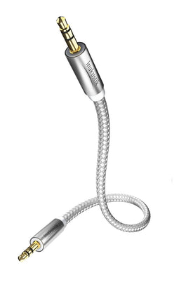 Inakustik 004101015 - 3.5mm Mannelijk naar 3.5mm Mannelijk Kabel - Magnetisch afgeschermd - Wit