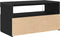 vidaXL - TV-kast - met - LED-verlichting - - - Zwart - Eiken - - - 75x35x40 - cm - - - Bewerkt - Hout