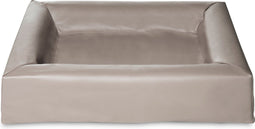 Bia Bed - Kunstleer Hoes - Hondenmand - Taupe - Bia-4 - 85X70X15 cm