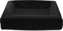 Bia Bed - Royal Fluweel Hoes Hondenmand - Zwart - Bia-2 - 60X50X12,5 cm