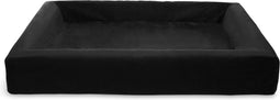 Bia Bed - Royal Fluweel Hoes Hondenmand - Zwart - Bia-7 - 120X100X15 cm