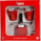 Bialetti - Mini Express - Percolator - Aluminium - 2 kops - Rood - Inclusief 2 kopjes