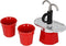 Bialetti - Mini Express - Percolator - Aluminium - 2 kops - Rood - Inclusief 2 kopjes