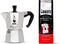 Bialetti Moka Express 3 Kos Percolator - 130 ml - gratis koffie 250 gram