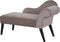 BIARRITZ - Chaise longue - Grijs - Rechterzijde - Fluweel